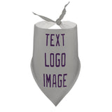 Custom Gray Purple Pet Scarf