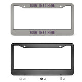 Custom Gray Purple License Plate Frame