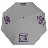 Custom Gray Purple Automatic Umbrella