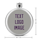 Custom Gray Purple Hip Flask