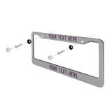 Custom Gray Purple License Plate Frame