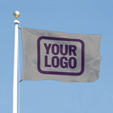 Custom Gray Purple Flag
