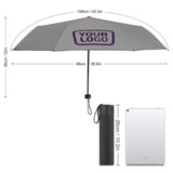 Custom Gray Purple Automatic Umbrella