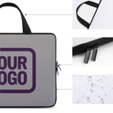 Custom Gray Purple Laptop Bag