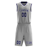 Custom Gray Purple Basketball Set