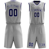Custom Gray Purple Basketball Set