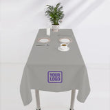 Custom Gray Purple Square Table Cloth