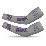 Custom Gray Light Purple Arm Sleeve