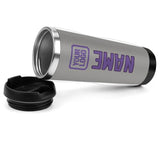 Custom Gray Light Purple Stainless Steel Water Cup