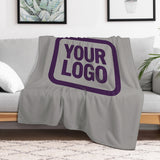 Custom Gray Purple Blanket