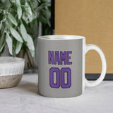 Custom Gray Light Purple Mug