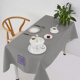 Custom Gray Purple Square Table Cloth