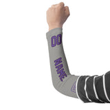 Custom Gray Light Purple Arm Sleeve