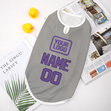 Custom Gray Light Purple Pet Vest