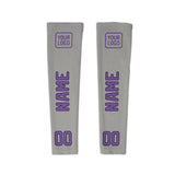 Custom Gray Light Purple Arm Sleeve