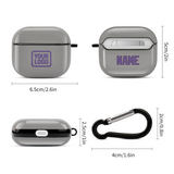 Custom Gray Light Purple AirPods Case (3rd Generation)