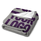 Custom Gray Purple Blanket