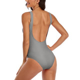 Custom Gray Light Purple Swimsuit
