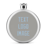 Custom Gray Light Blue Hip Flask