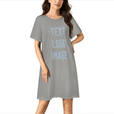Custom Gray Light Blue Nachthemd