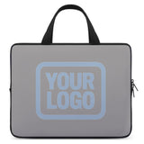 Custom Gray Light Blue Laptop Bag