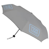 Custom Gray Light Blue Automatic Umbrella