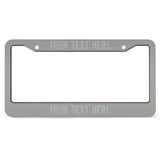 Custom Gray Light Blue License Plate Frame