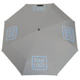 Custom Gray Light Blue Automatic Umbrella