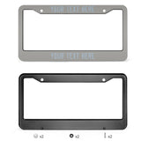 Custom Gray Light Blue License Plate Frame