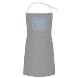 Custom Gray Light Blue Apron
