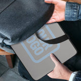 Custom Gray Light Blue Laptop Bag