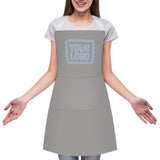 Custom Gray Light Blue Apron
