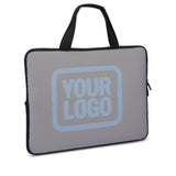 Custom Gray Light Blue Laptop Bag