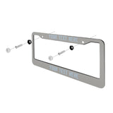 Custom Gray Light Blue License Plate Frame