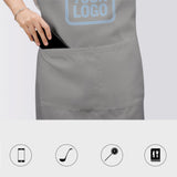 Custom Gray Light Blue Apron