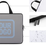 Custom Gray Light Blue Laptop Bag