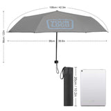 Custom Gray Light Blue Automatic Umbrella