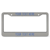 Custom Gray Sky Blue License Plate Frame