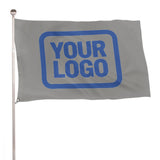 Custom Gray Sky Blue Flag