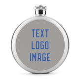 Custom Gray Sky Blue Hip Flask