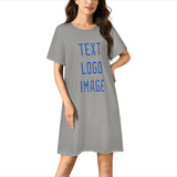 Custom Gray Sky Blue Nachthemd