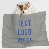 Custom Gray Sky Blue Pet Blanket