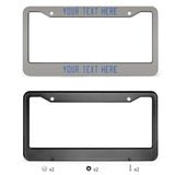 Custom Gray Sky Blue License Plate Frame