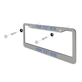 Custom Gray Sky Blue License Plate Frame
