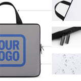 Custom Gray Sky Blue Laptop Bag
