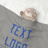 Custom Gray Sky Blue Pet Blanket