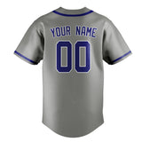 Custom Gray & Sky Blue Colors Design Sports Baseball Jersey