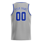 Custom Gray & Sky Blue Colors Design Sports Basketball Jersey