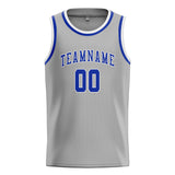 Custom Gray & Sky Blue Colors Design Sports Basketball Jersey