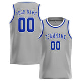 Custom Gray & Sky Blue Colors Design Sports Basketball Jersey